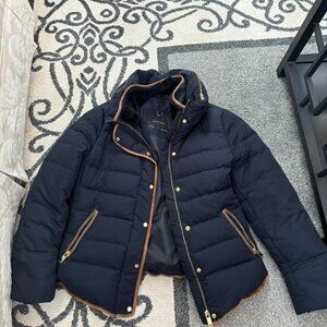 Zara Navy Puffer Jacket